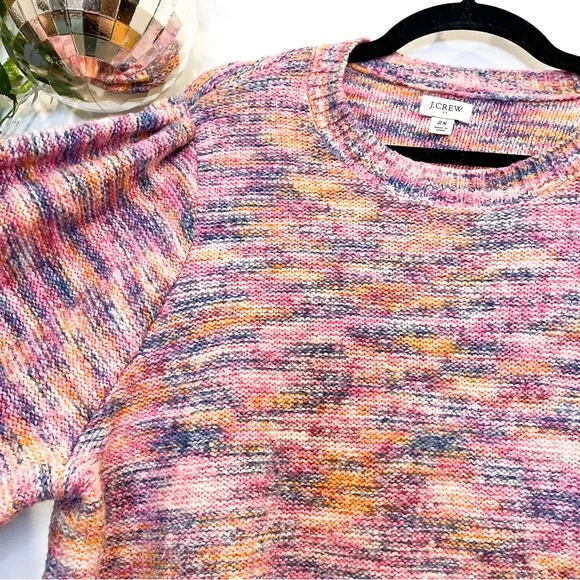 J. Crew Rainbow Knit Sweater Size 2X - Picture 4 of 9